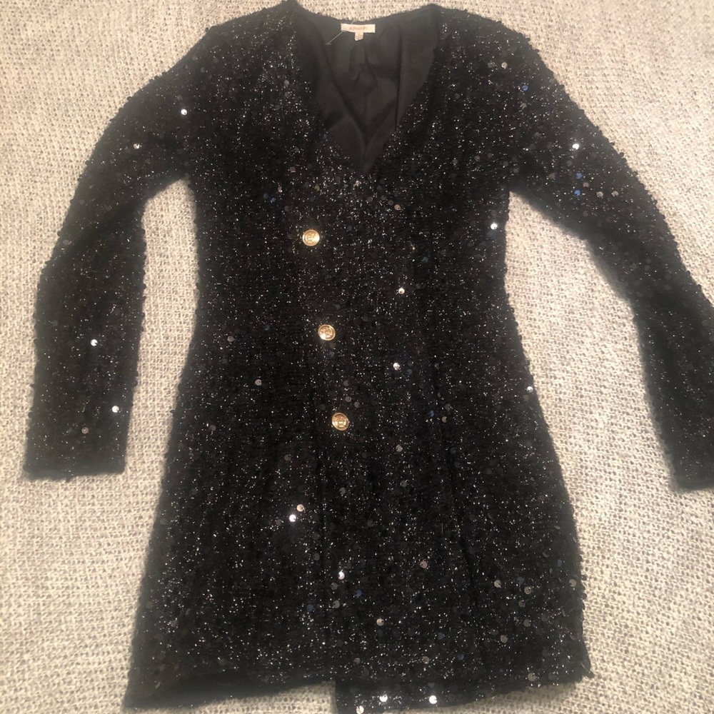 Sequin blazer dress